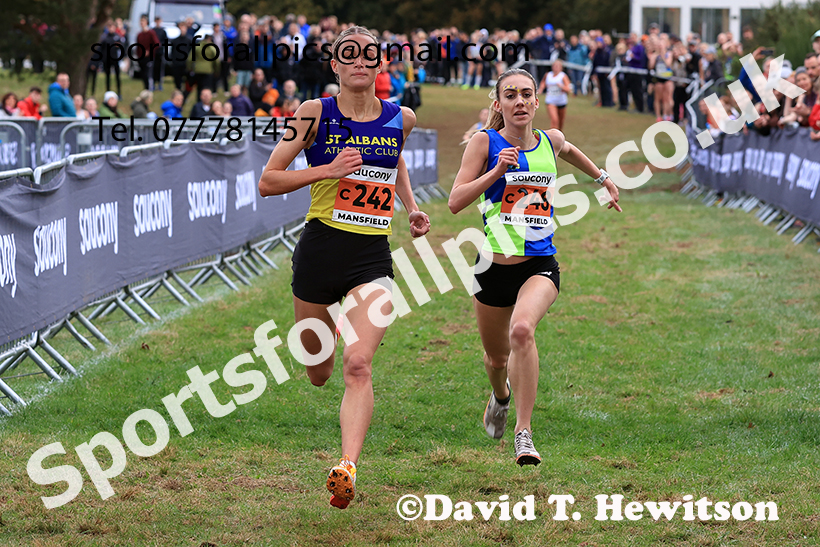 Junior Womens 2024 National Cross Country Relays, Berry Hill Park, Mansfield.   Photo: David T. Hewitson/Sports for All Pics